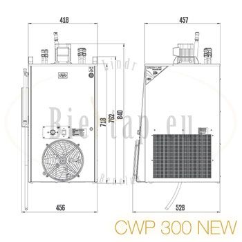 Refroidisseur d'eau sous comptoir, UTWK - CWP 300, 300 litres/h, 6
