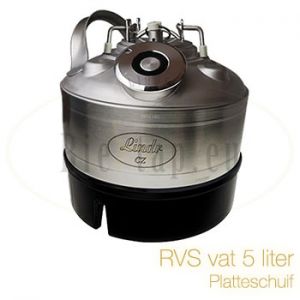 RVS vat 5 liter Platteschuif